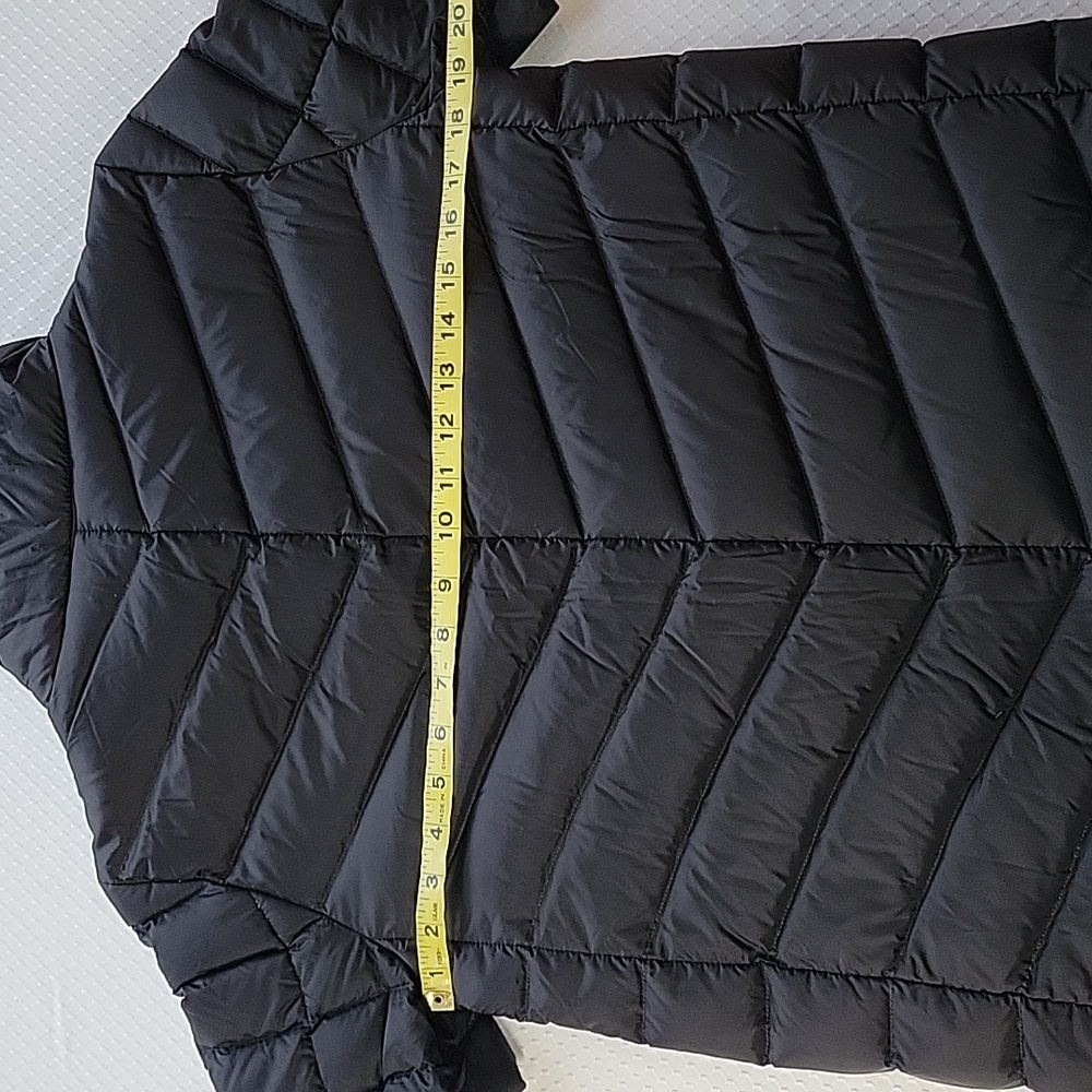 Land's End Down Button Short Sleeve Puffer Coat XS Excellent Condition Pockets - Picture 7 of 12